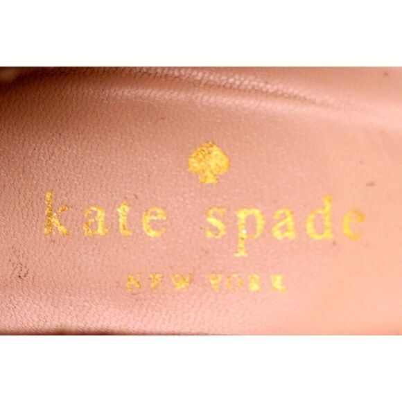 kate spade BURGUNDY REAL LEATHER SUEDE MID HEEL POINTED CLASSIC PUMP SHOES Sz 8M - Picture 8 of 11